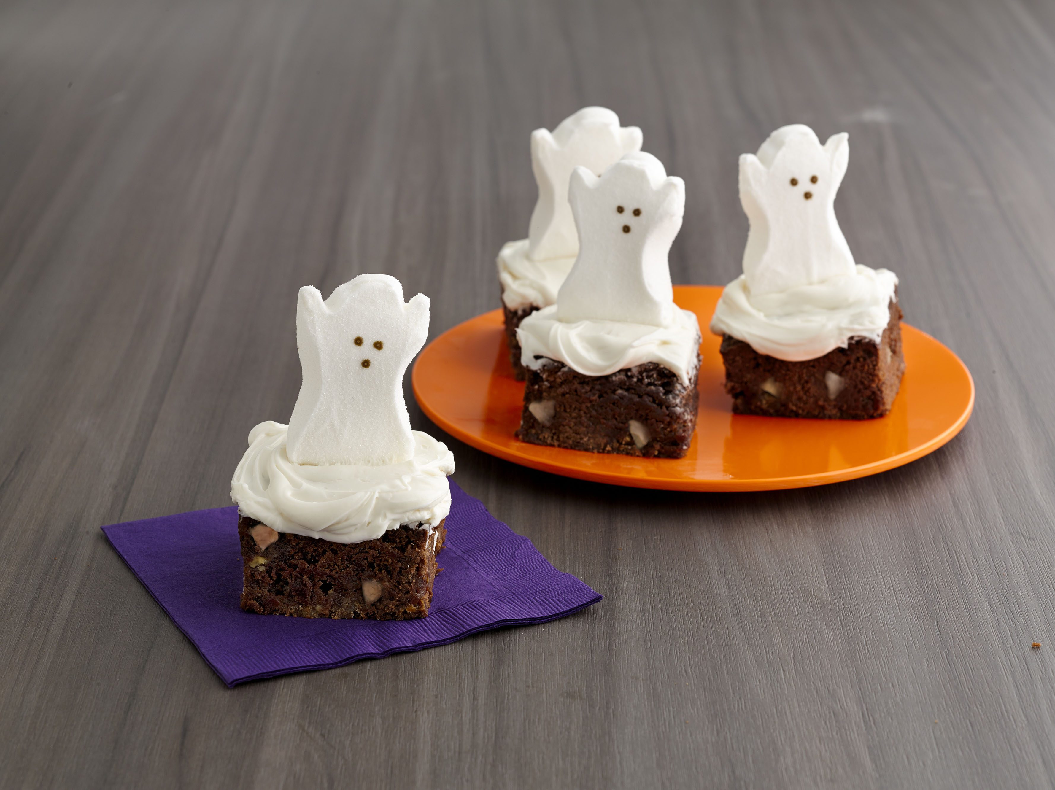 Ghostly Peeps Brownies