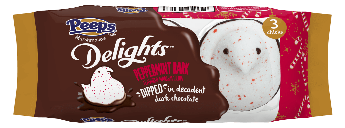 Peeps Delights Peppermint Bark Chicks 3 count package