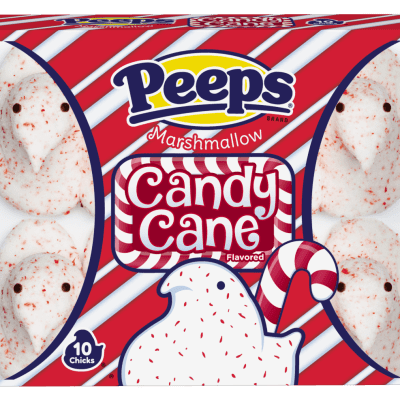 Peeps Candy Cane Chicks 10 count package