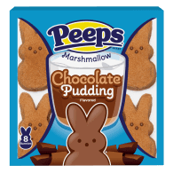 Peeps chocolate pudding bunnies 8 count package