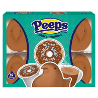 Peeps marshmallow donut shop coffee flavored 10 count package