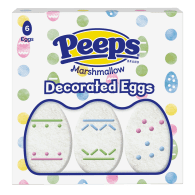 Peeps marshmallow decorated eggs 6 count pack